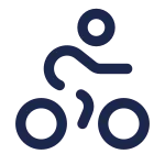 Bicycling Round SVG Icon